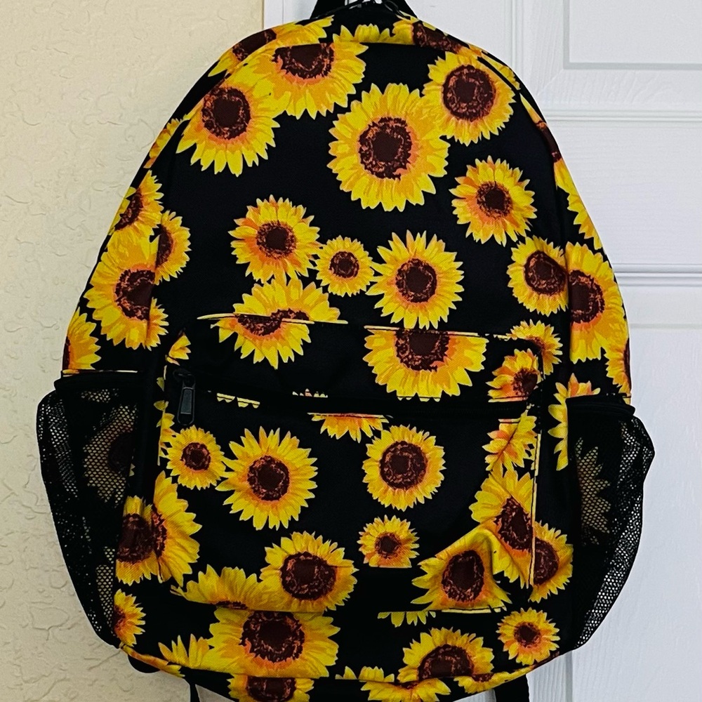 Sunflower Print Backpack
